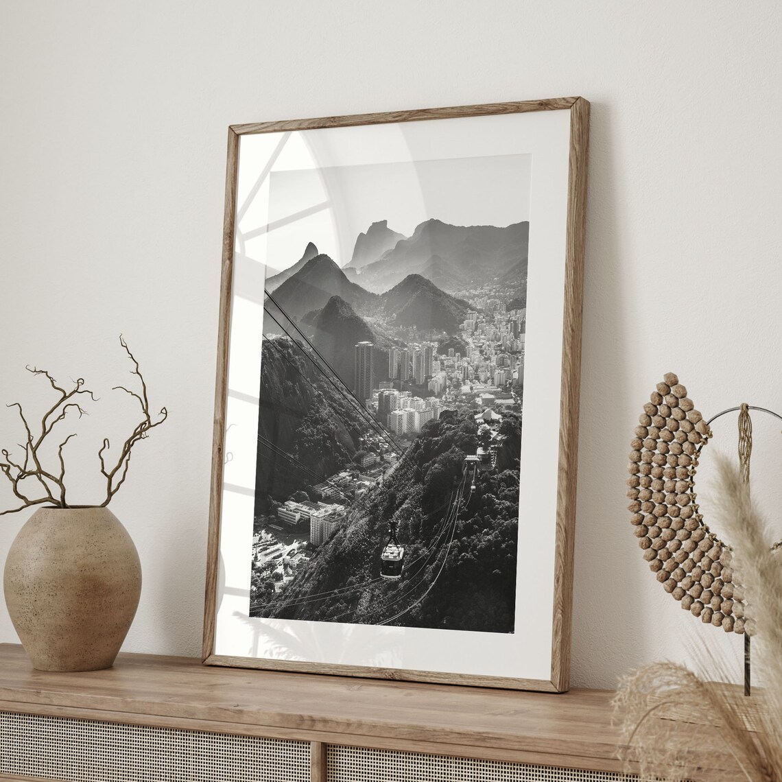 Rio de Janeiro Sugarloaf Cable Car Over Two Brothers Mountain Poster - Image 2