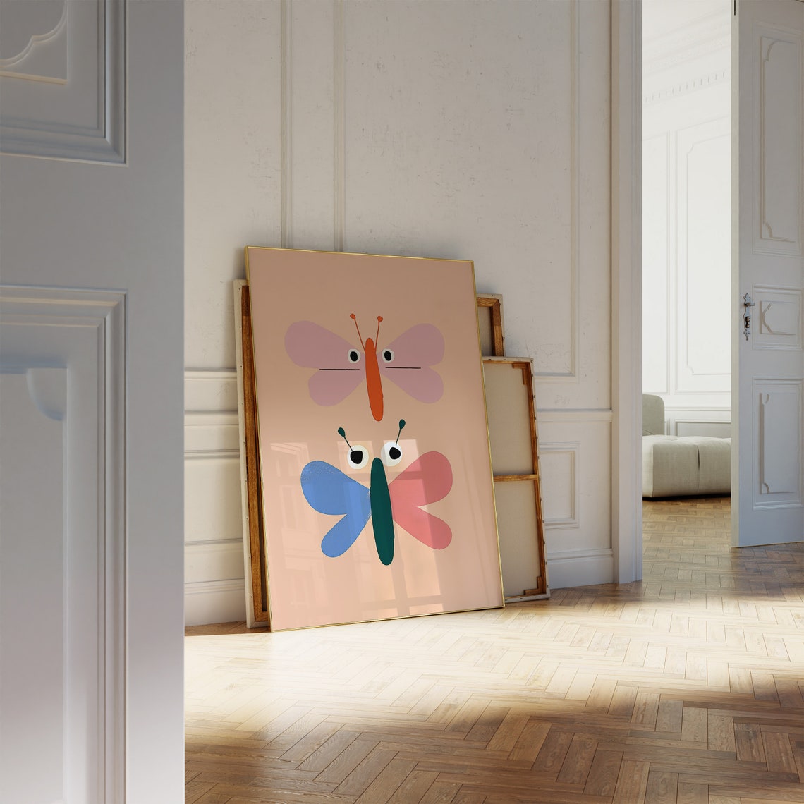 Butterfly Art Print Colorful Nursery Decor Playful Kids Room Wall Art Eclectic Nursery Prints - Image 2