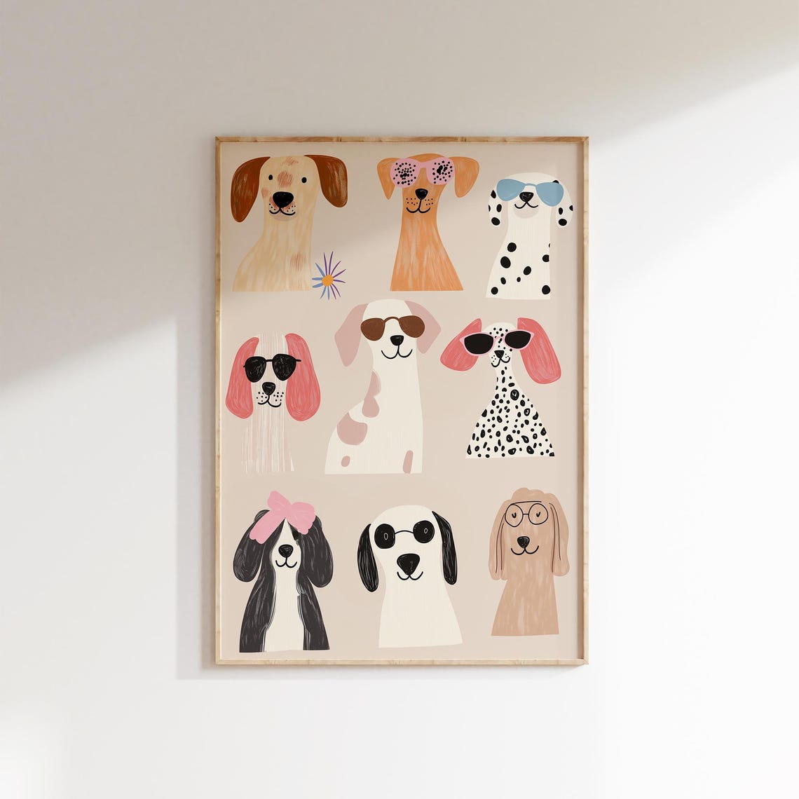 Stylish Dog Print Playful Puppy Illustration Cute Dog Poster Kids Room Wall Art Nursery Animal Decor Pet Lover Gift Modern Dog Art - Image 2