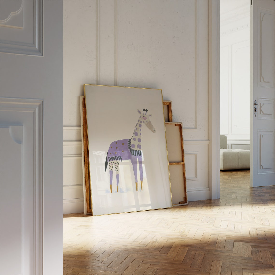 Cute Giraffe Print Kids Room Decor Eclectic Nursery Wall Art Colorful Print Playroom Decor Boho Nursery - Image 2