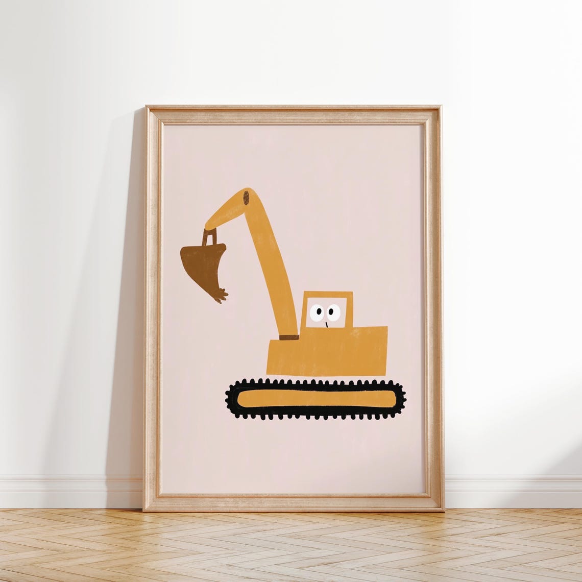 Construction Print Kids Room Wall Art Nursery Baby Boy Room Decor Modern Excavator Vehicle Poster - Image 2