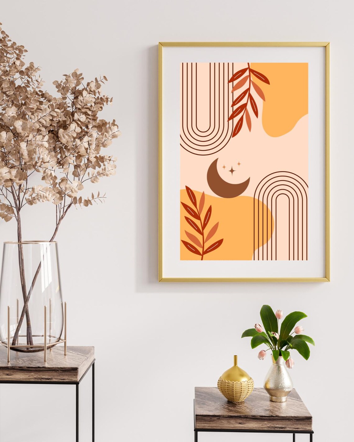 Oriental Moon Minimalist Abstract Art Print - Image 6