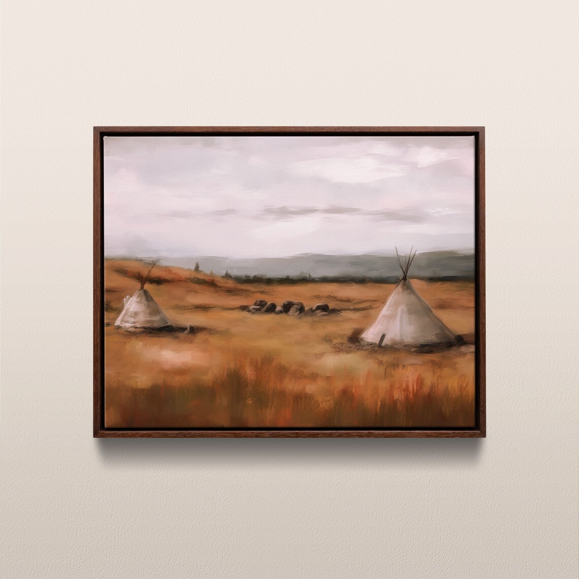 Aulavik National Park Vintage Oil Painting, Canada
