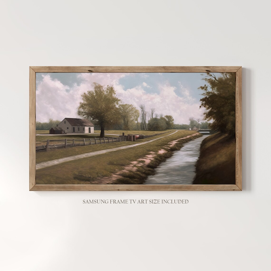 Chesapeake And Ohio Canal, Vintage Oil Painting - Image 3