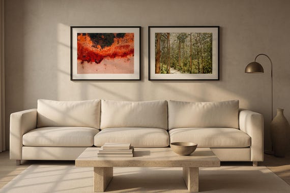 Aerial Forest Photography Print Set Earthy Abstract Landscape Wall Art