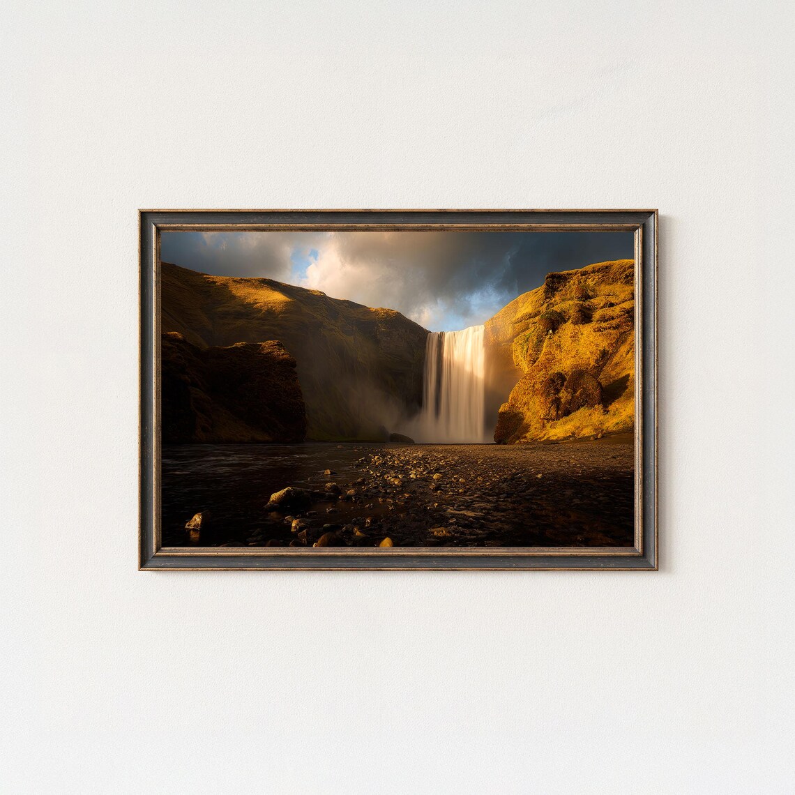 Skogafoss Waterfall Photography, Iceland Landscape