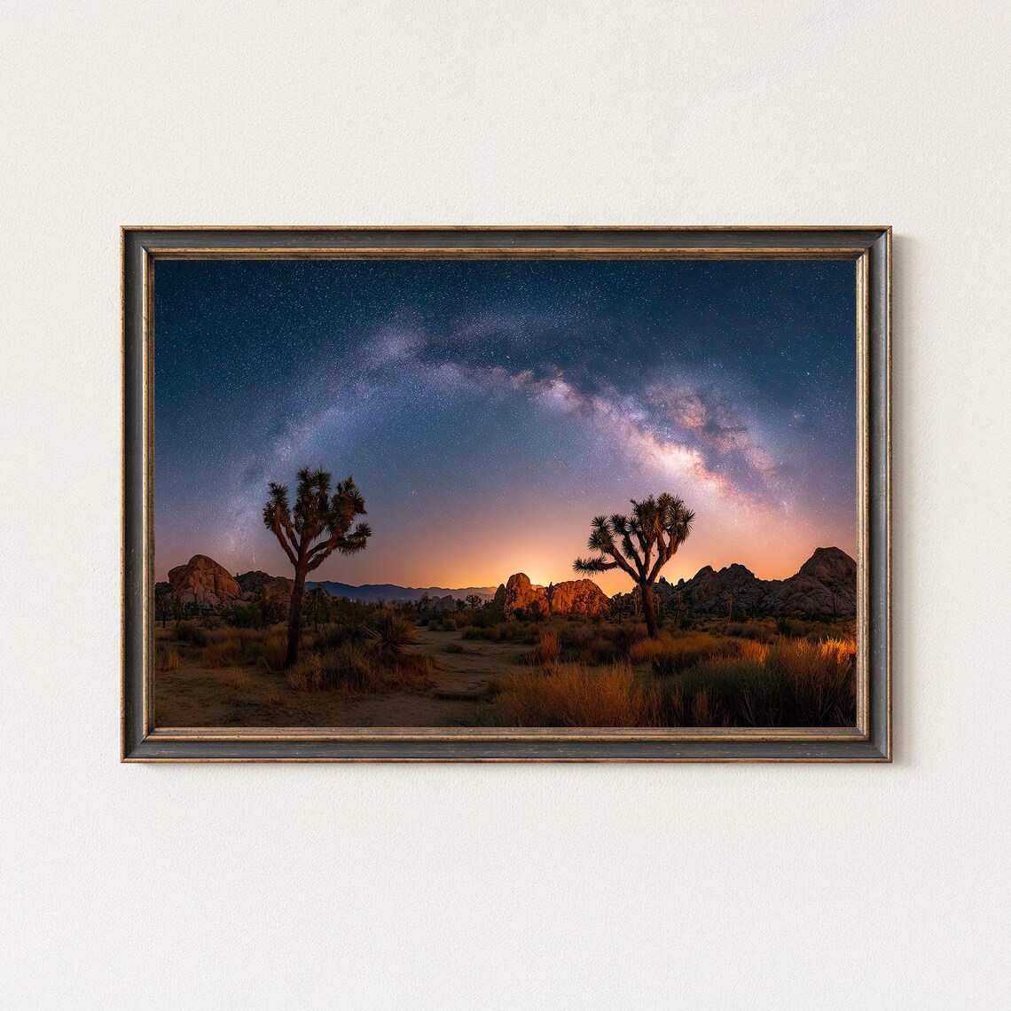 Milky Way Joshua Tree Travel Poster, Night Sky