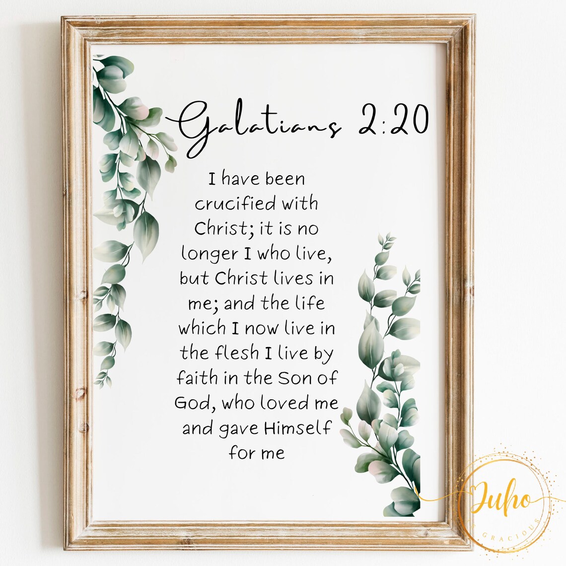 Galatians 220 Wall Scripture, Bible Verse Art