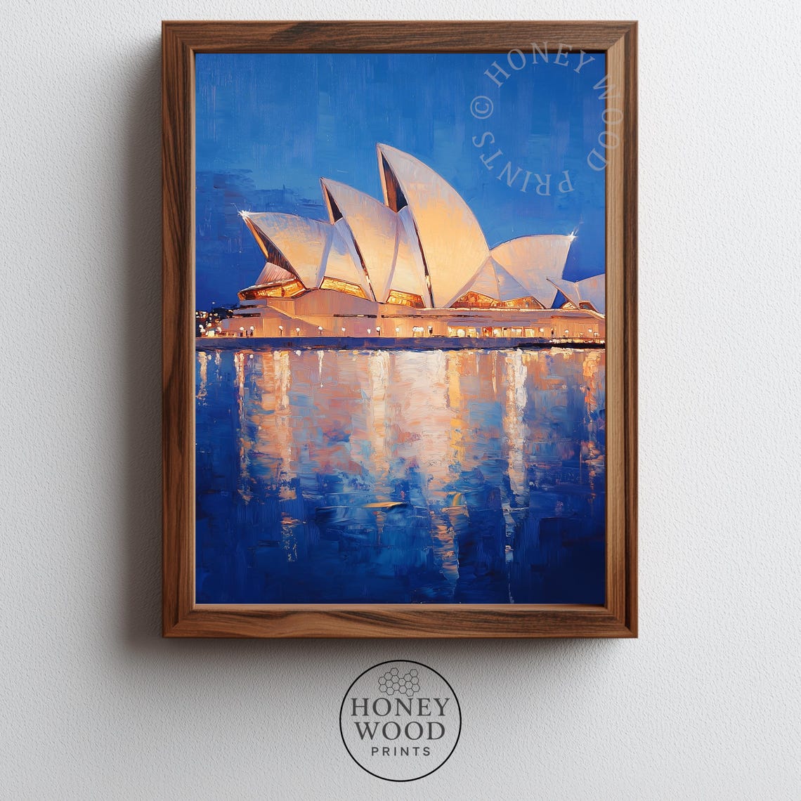 Sydney Opera House Twilight Harbor Reflection Australia Poster