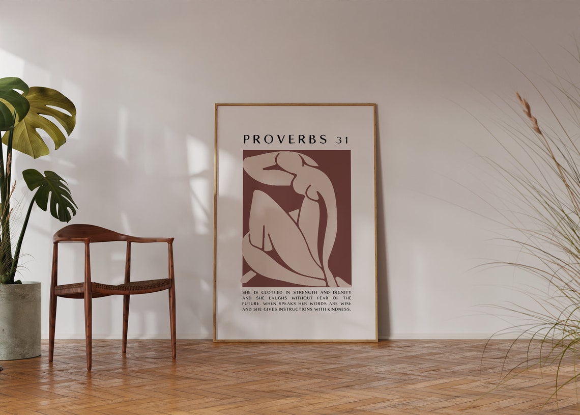 Proverbs 31 She Is Clothed In Strength And Dignity Matisse Art Print - Image 4