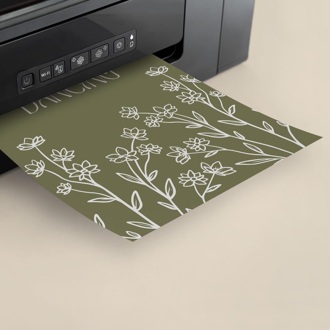 You Turn Mourning To Dancing Olive Green Wildflower Scripture Poster - Image 4