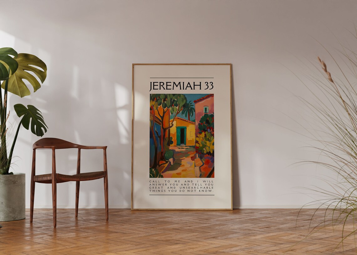 Jeremiah 33:3 Matisse-Inspired Maximalist Christian Art Print - Image 4