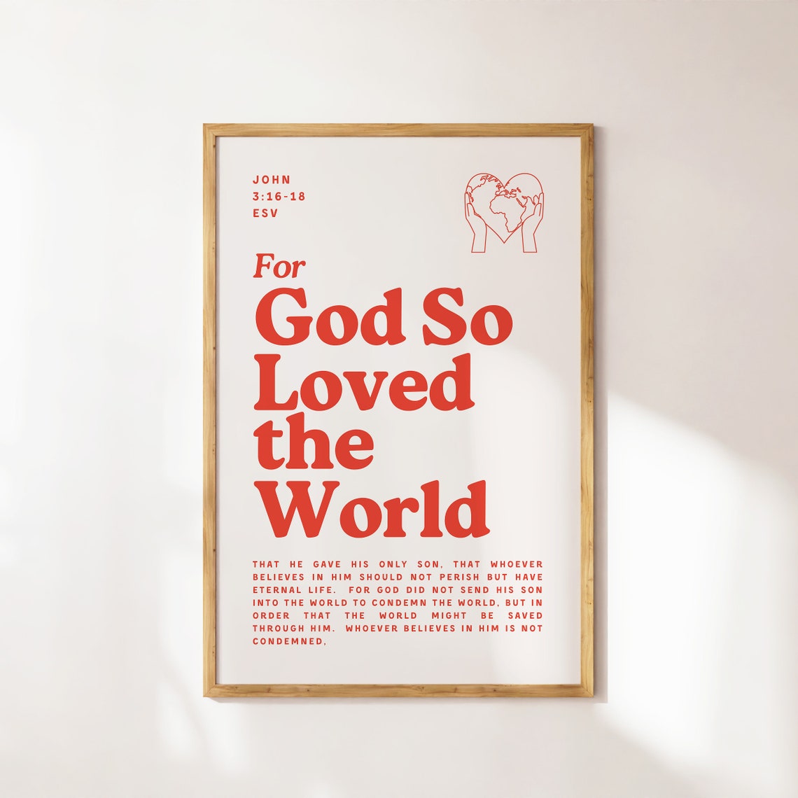 Retro John 316 Wall Art For Apartment Kitchen Wall Decor For Christian Housewarming Gift Bible Verse Poster Art - Image 4