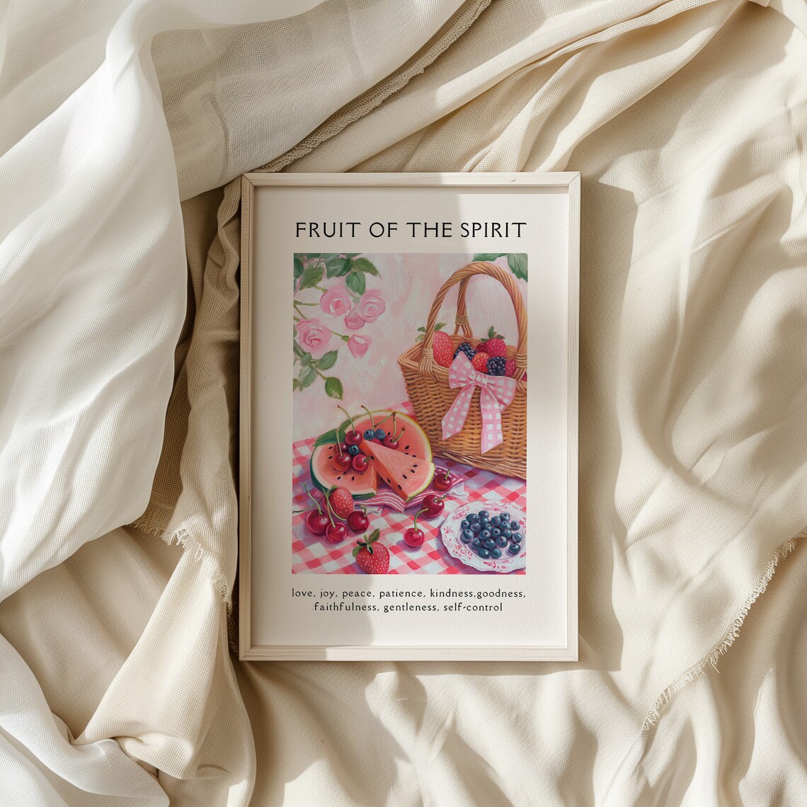 Fruit Of The Spirit Christian Wall Art Poster - Image 4
