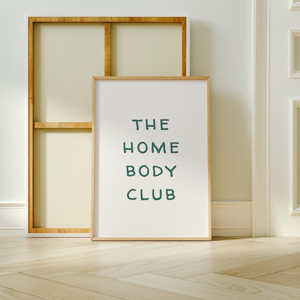 The Homebody Club Minimalist Green Typography Cozy Quote Wall Poster - Image 3
