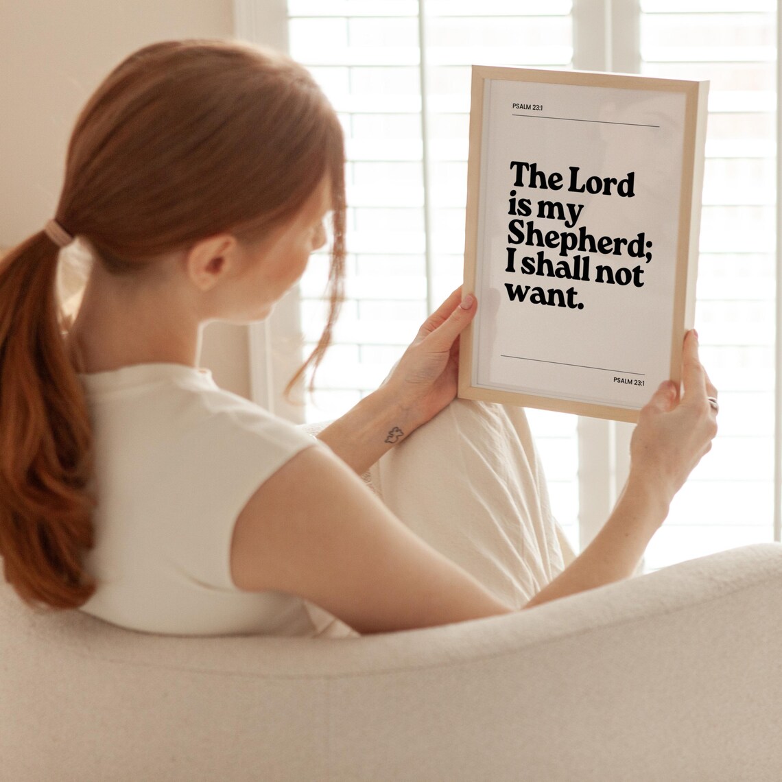 The Lord Is My Shepherd I Shall Not Want Psalm 23 1 Minimalist Poster - Image 4