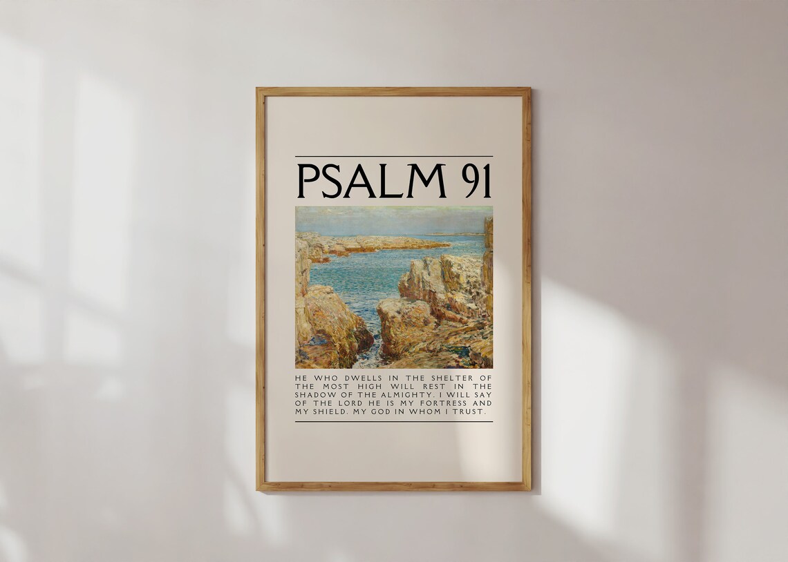 Psalm Trio Vintage Christian Scripture Art Print - Image 2