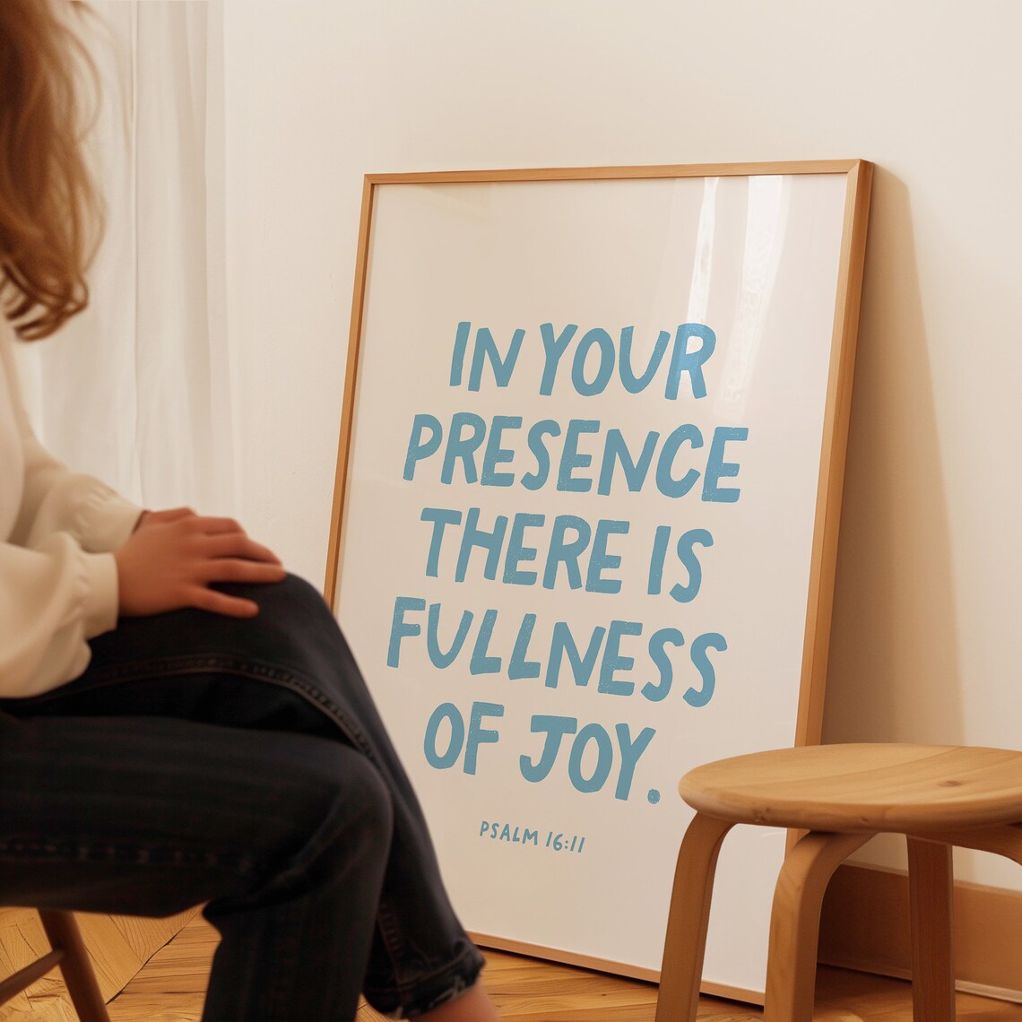 Psalm 1611 Minimalist Bible Verse Quote Art Print - Image 2