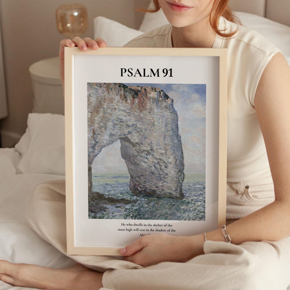 Minimalist Scripture Gallery Wall Seven Psalm Bible Verse Poster - Image 3