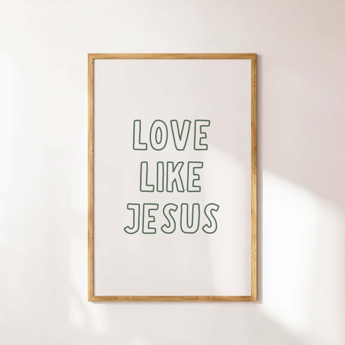 Love Like Jesus Minimalist Typography Art Print - Image 3