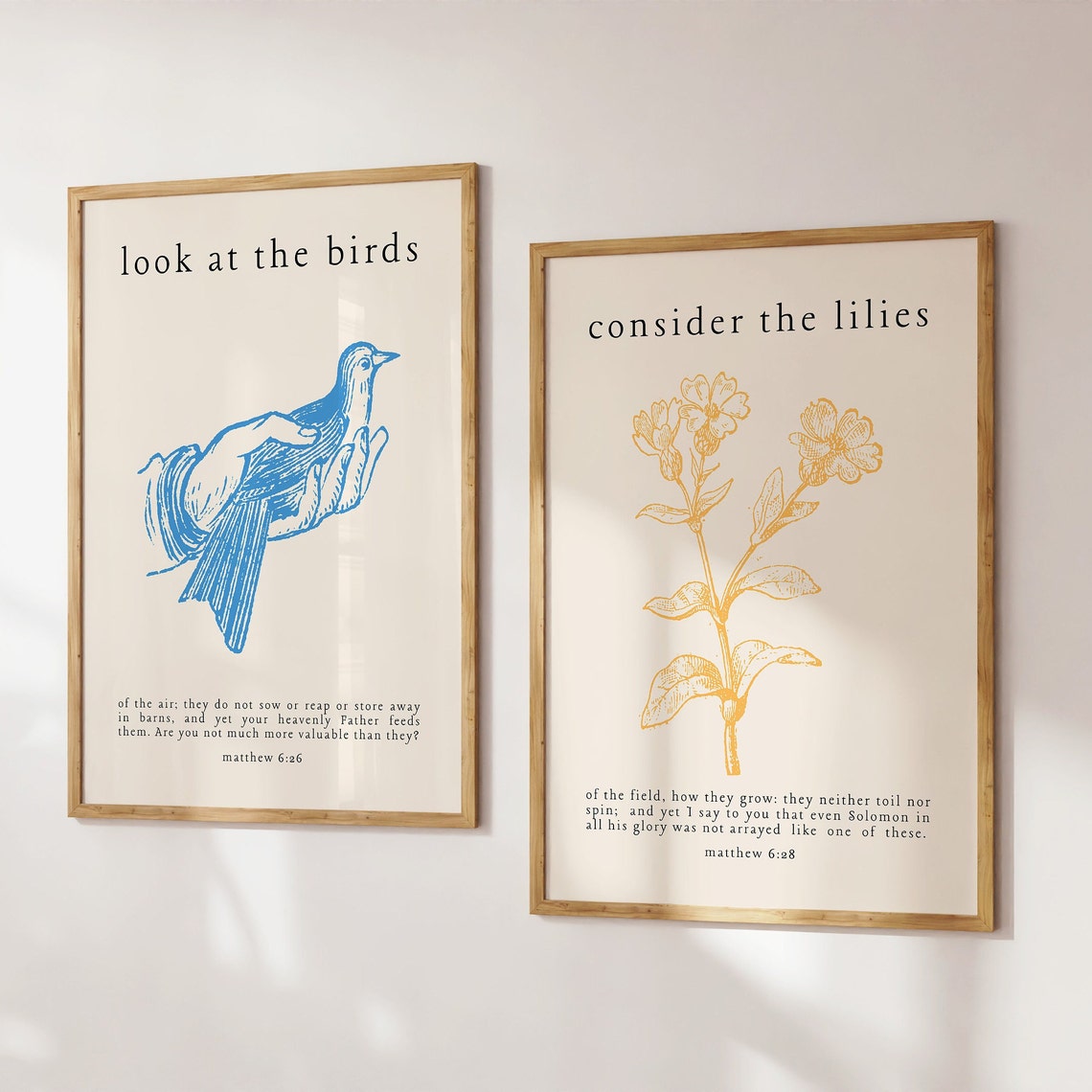 Consider the Lilies Matthew 6 Gold Botanical Christian Wall Art - Image 4