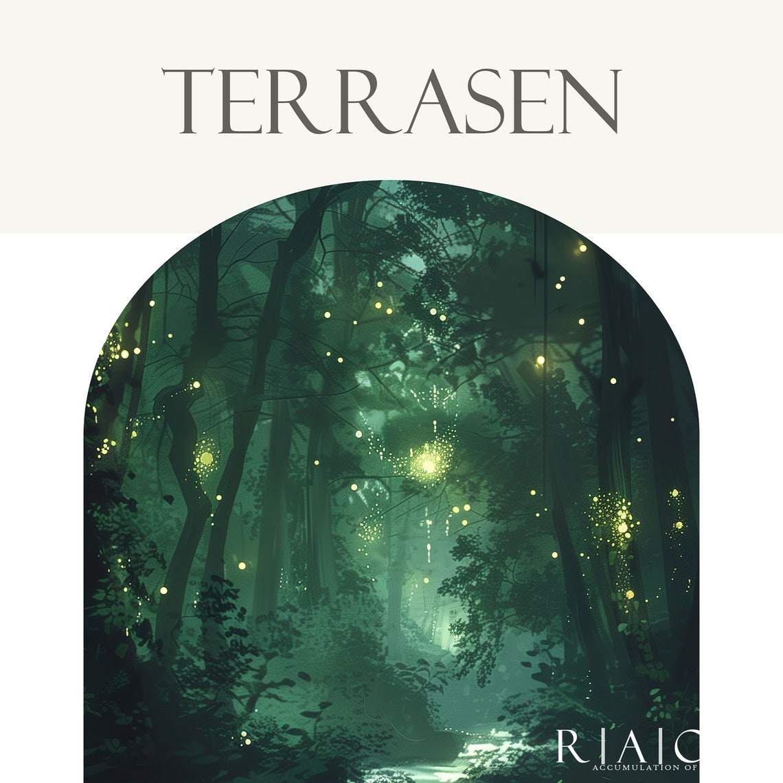 Terrasen To Whatever End Glowing Firefly Forest Arch Scene Poster - Image 4