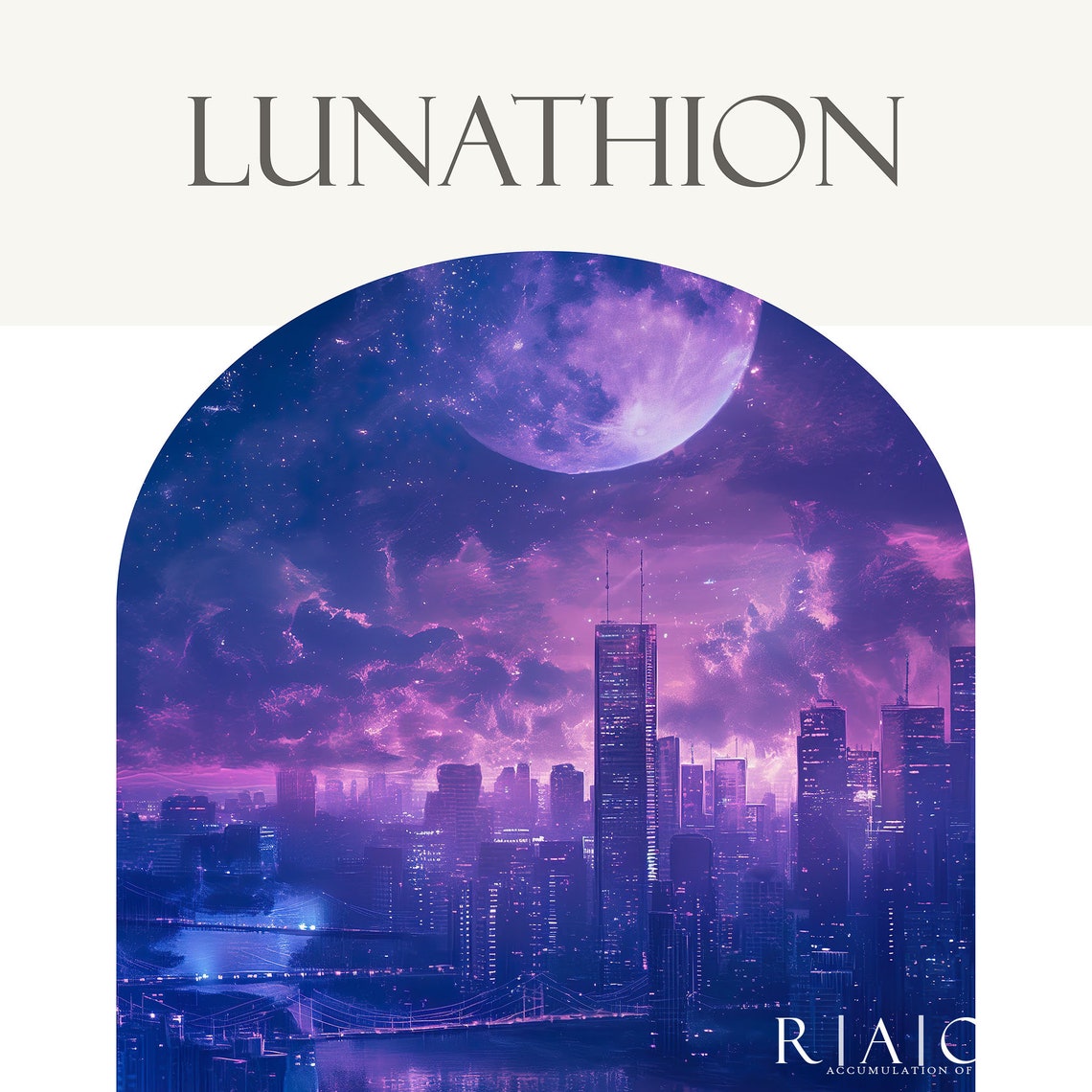 Lunathion Light It Up Violet Moon Cityscape Crescent City Poster - Image 4