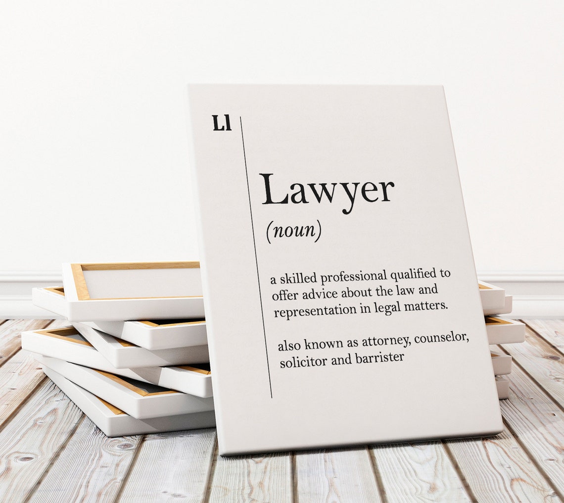 Lawyer Definition Poster Dictionary Style Attorney Office Decor - Image 4