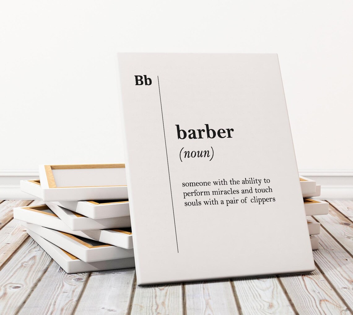 Barber Funny Definition Noun Miracles Clippers Barbershop Gift Poster - Image 3
