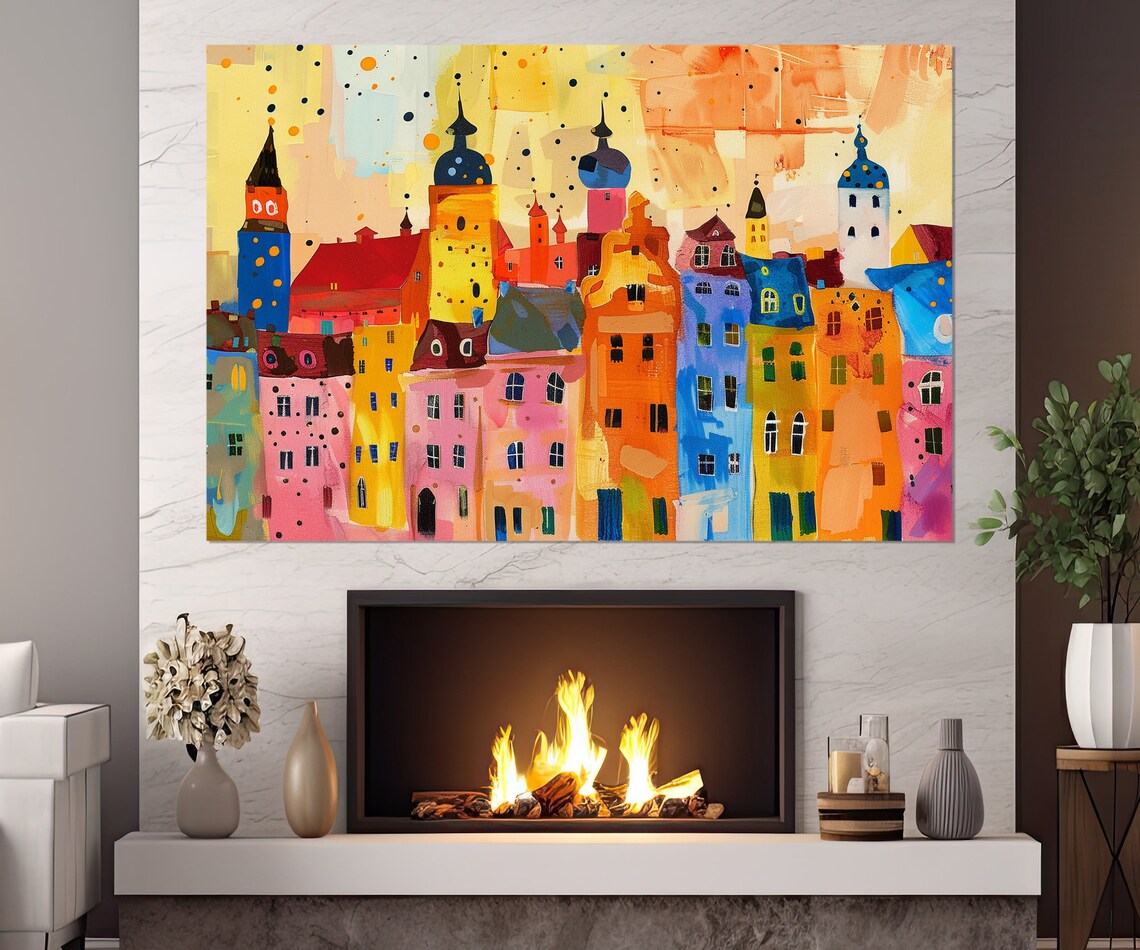 Abstract Riga, Latvia Modern Wall Art Poster Print