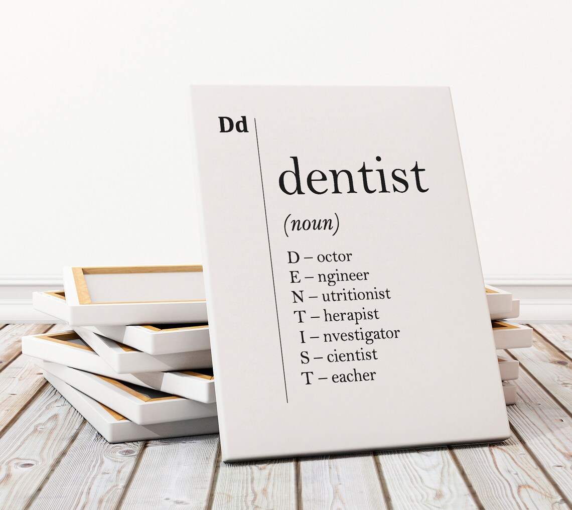 Dentist Definition Art Print, Dental Office Decor - Image 4