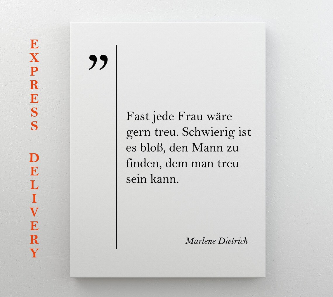 Marlene Dietrich Quote Print German Wisdom Minimalist Typography Poster - Image 4