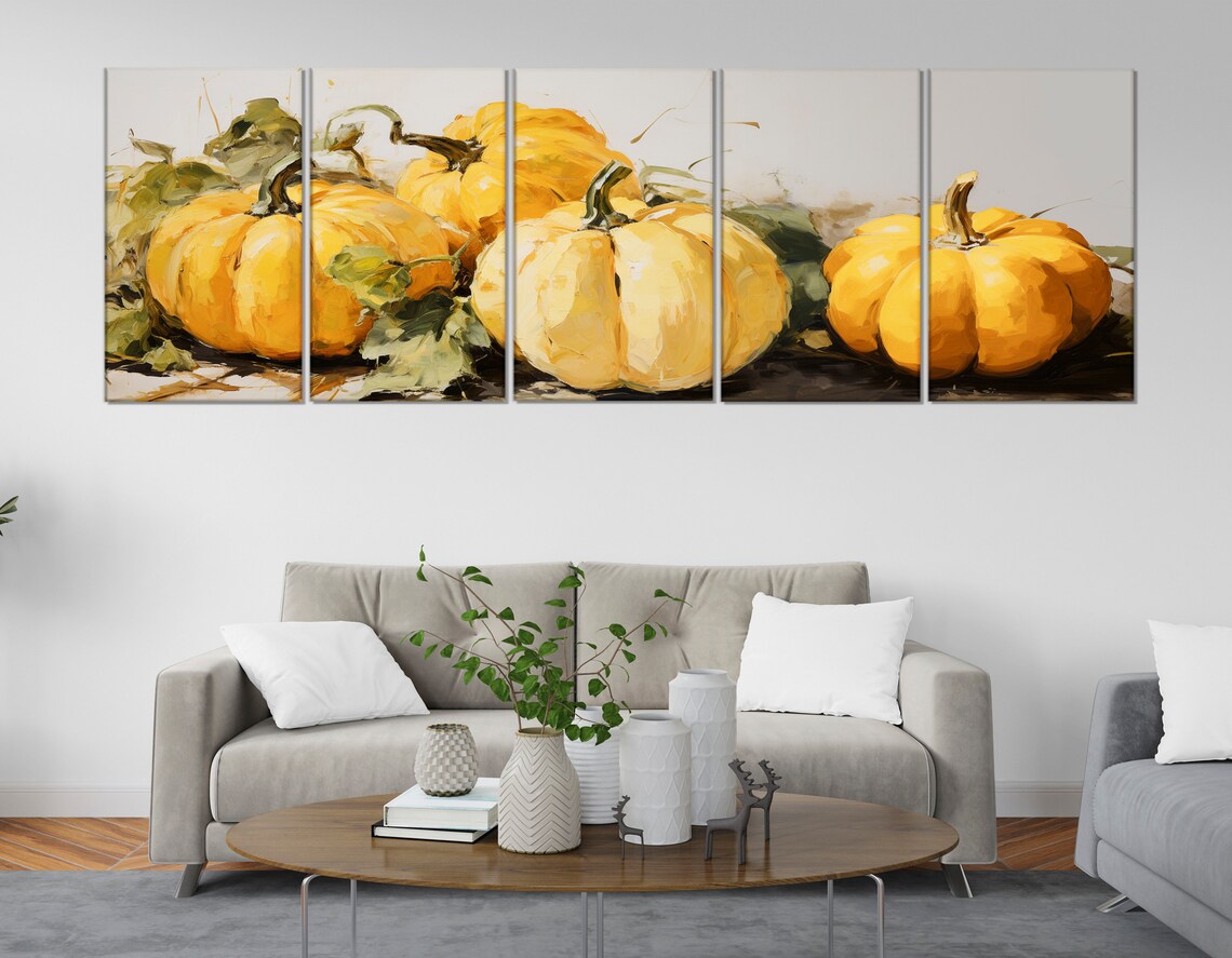 Pumpkins Art Print, Farmhouse Kitchen Decor - Image 3