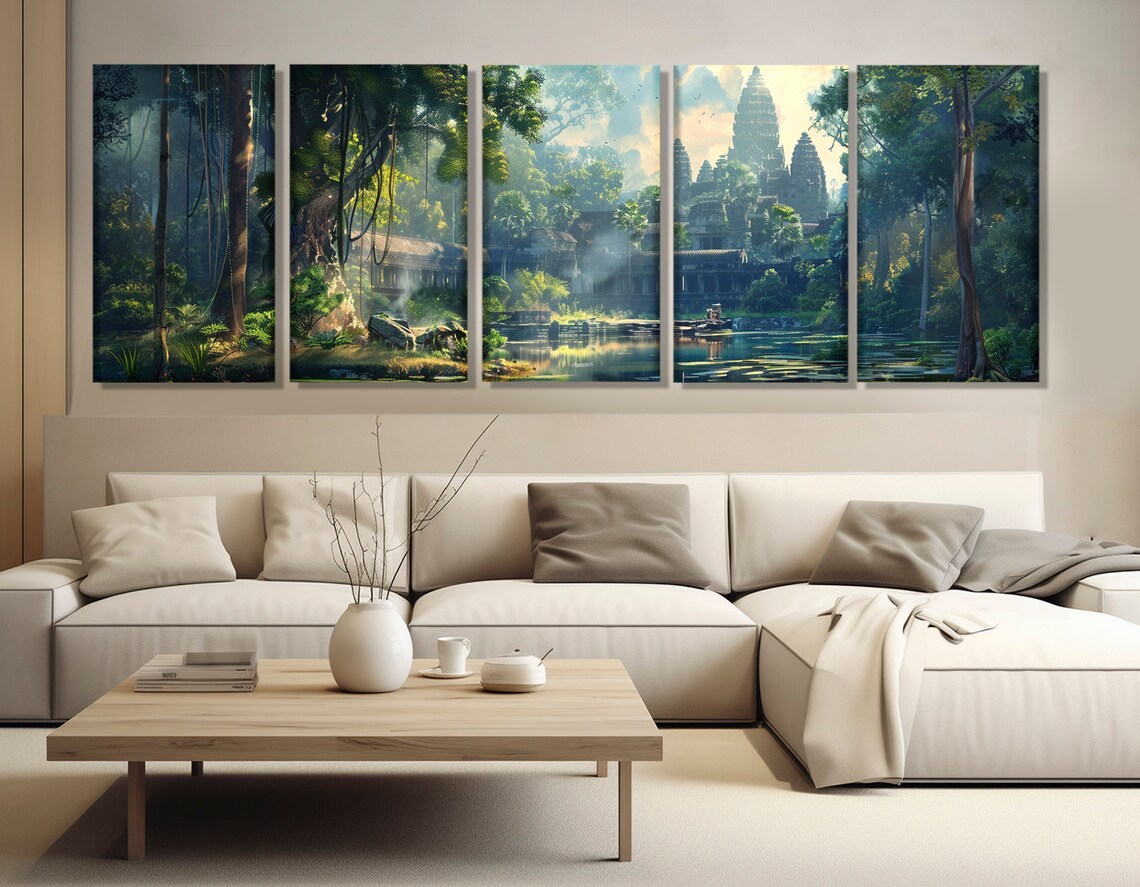 Angkor Wat Abstract Art Print, Cambodia Temple - Image 2