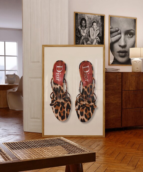 Dior Leopard High Heels Fashion Photography Style Wall Poster