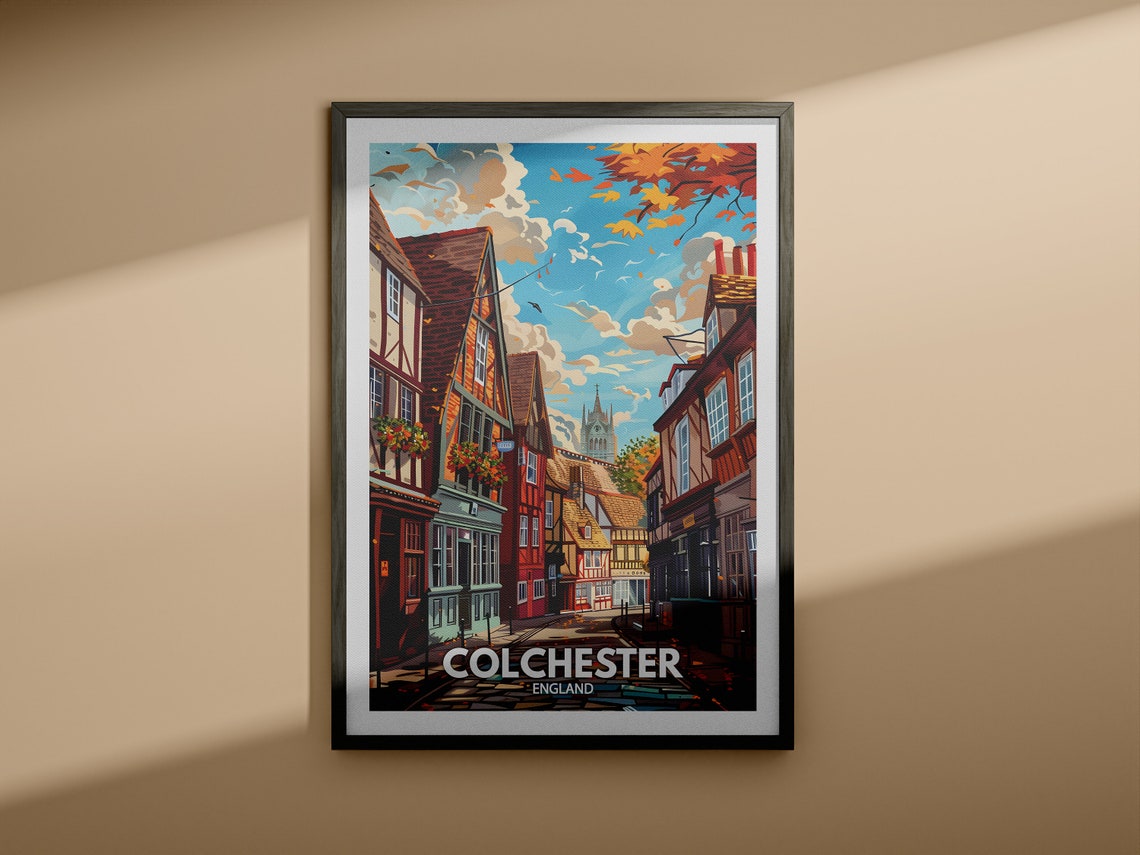 Colchester Art Print England Colchester Art Poster England Travel Poster United Kingdom Wall Art English Art Decor - Image 3