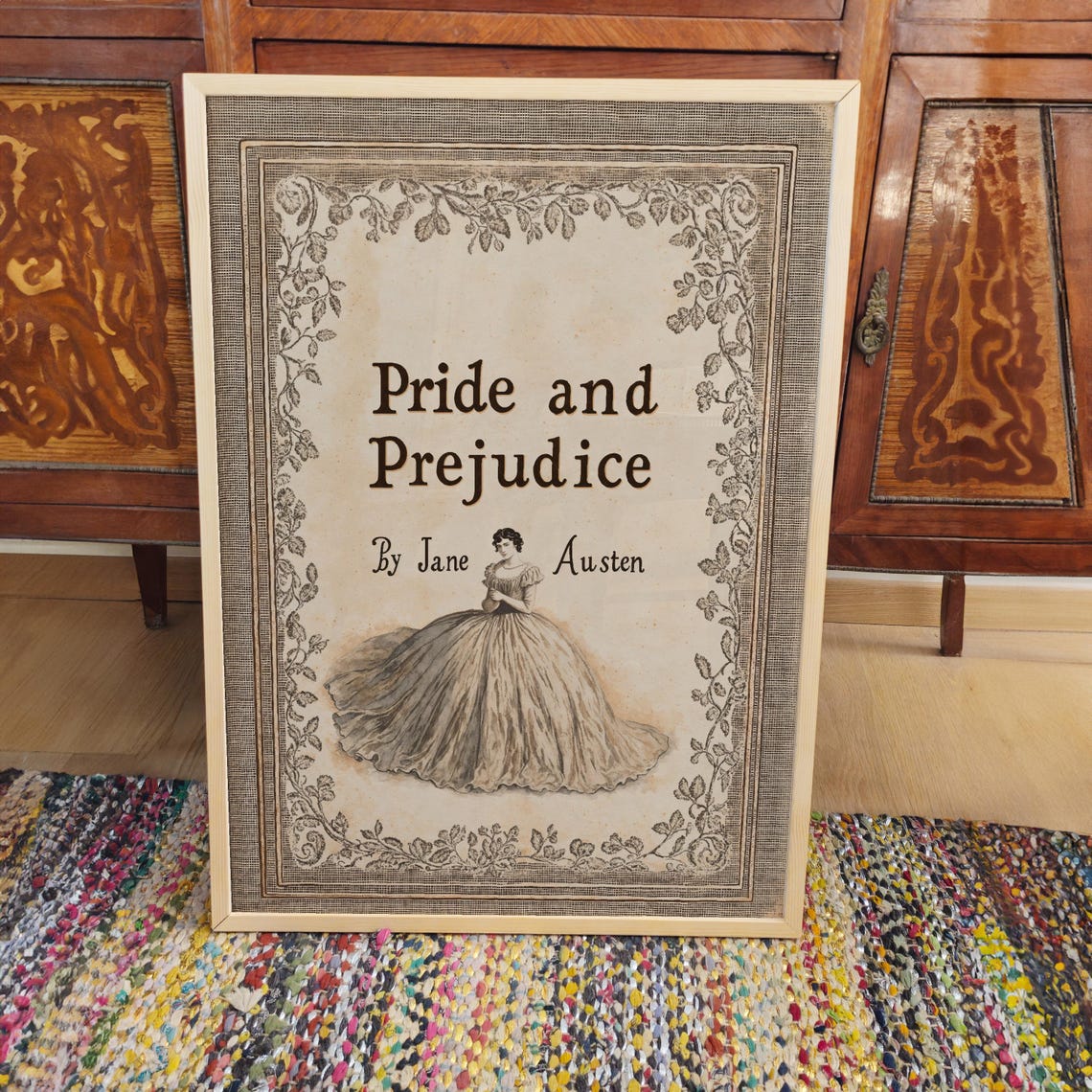 Pride and Prejudice Jane Austen Vintage Regency Book Cover Poster - Image 3