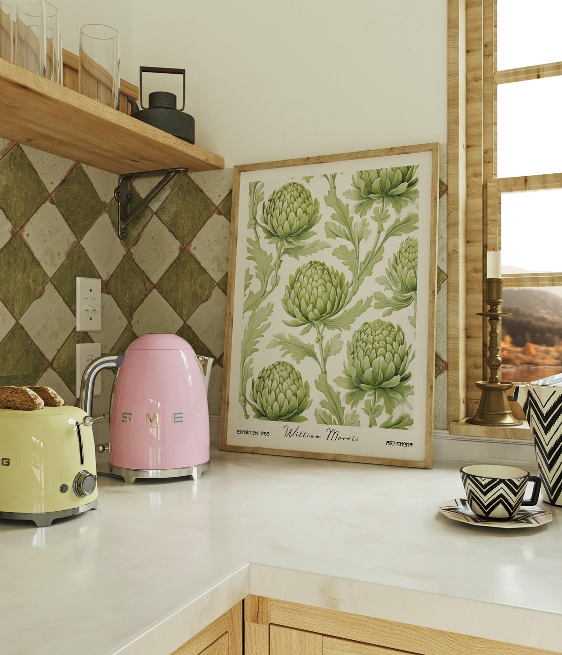 Artichoke Kitchen Print William Morris Botanical Wall Art Cooking Decor Printed On Luxury Paper - Image 3