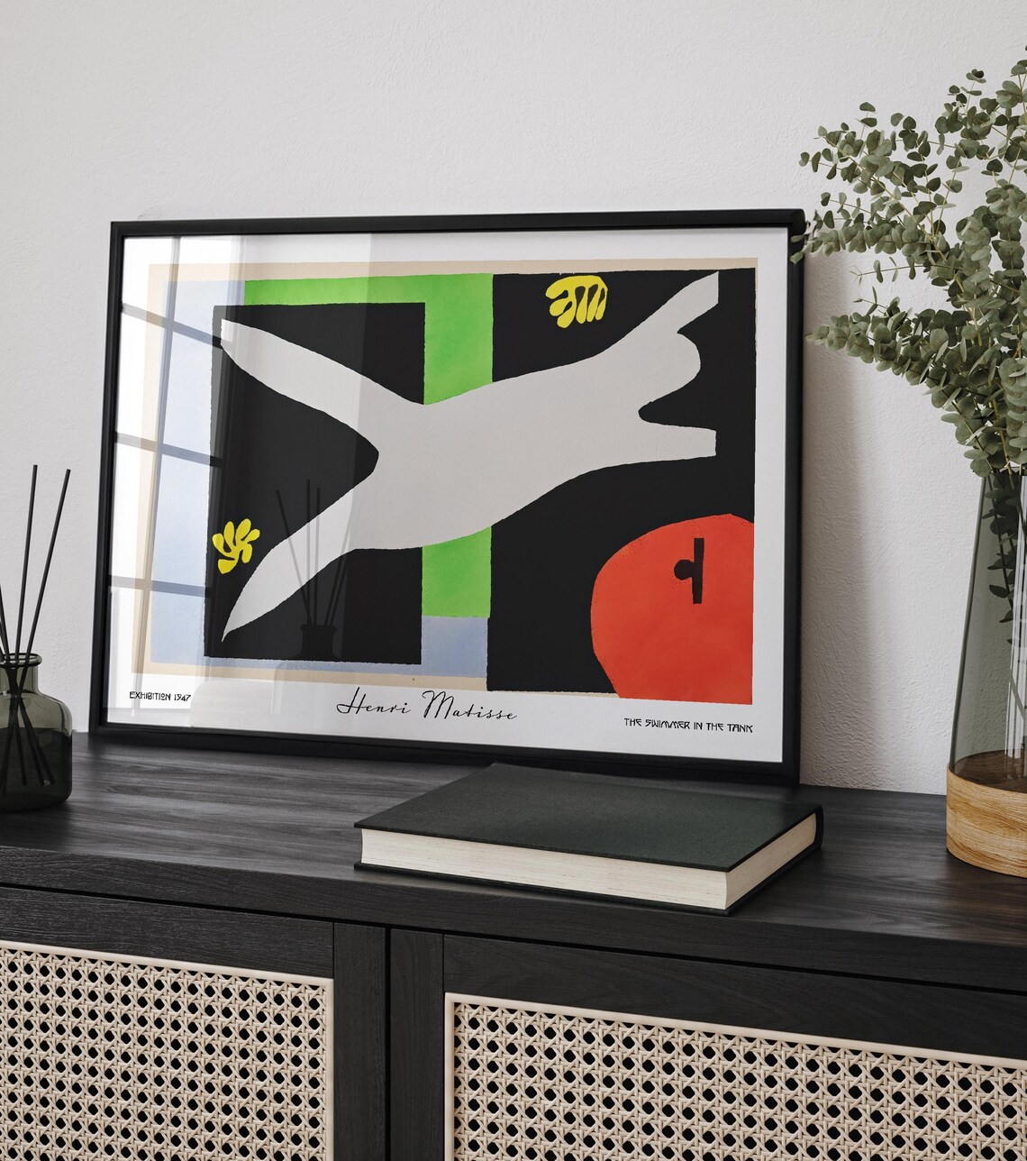 Henri Matisse The Swimmer In The Tank 1947 Abstract Cut Out Art Poster - Image 2