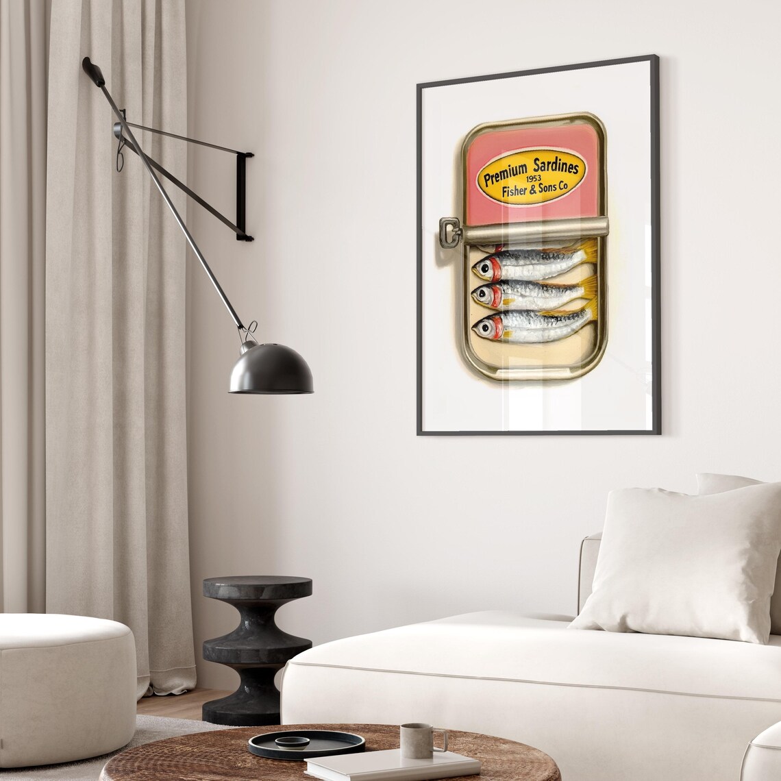 Retro Sardines, Vintage Fish Illustration - Image 2