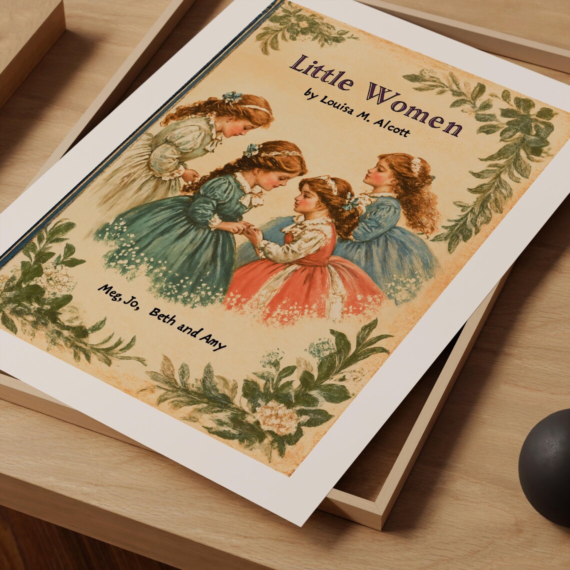 Little Women Louisa May Alcott Vintage March Sisters Cover Poster - Image 2