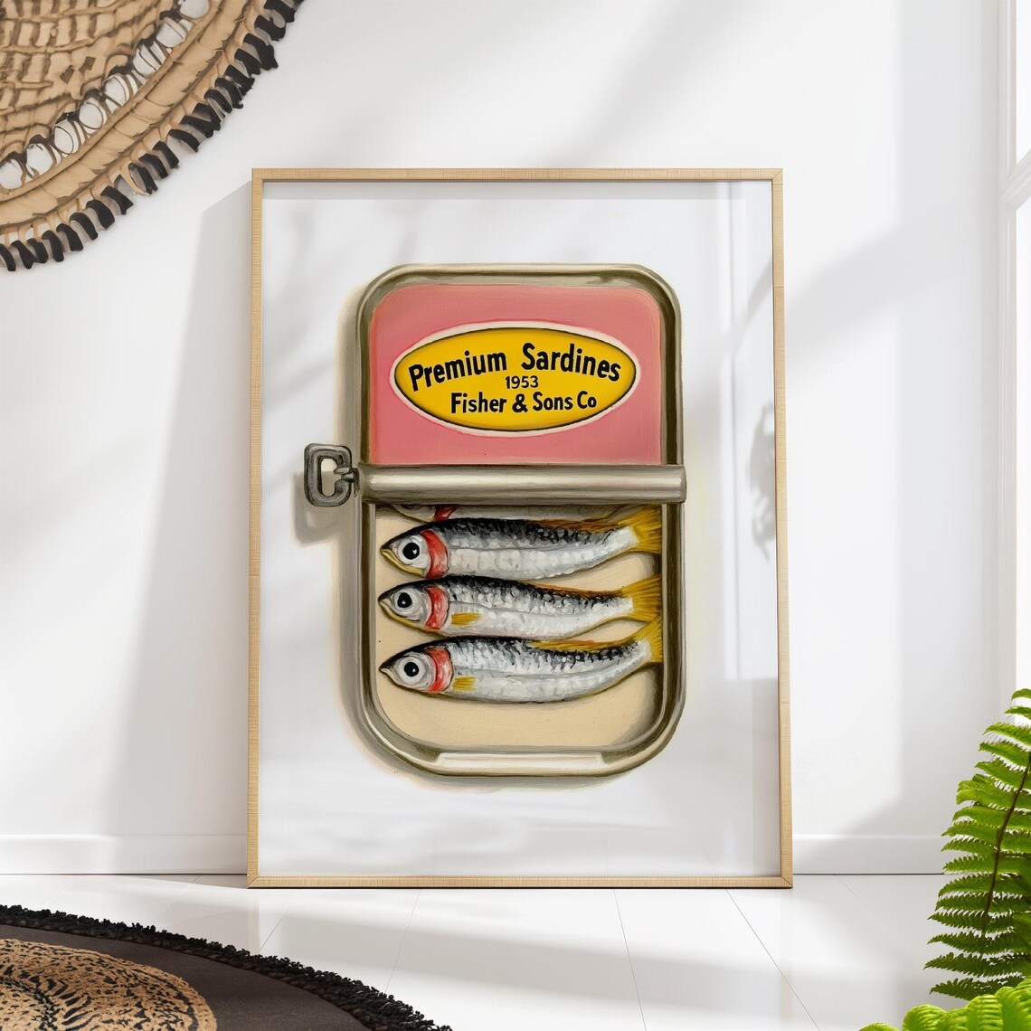 Retro Sardines, Vintage Fish Illustration