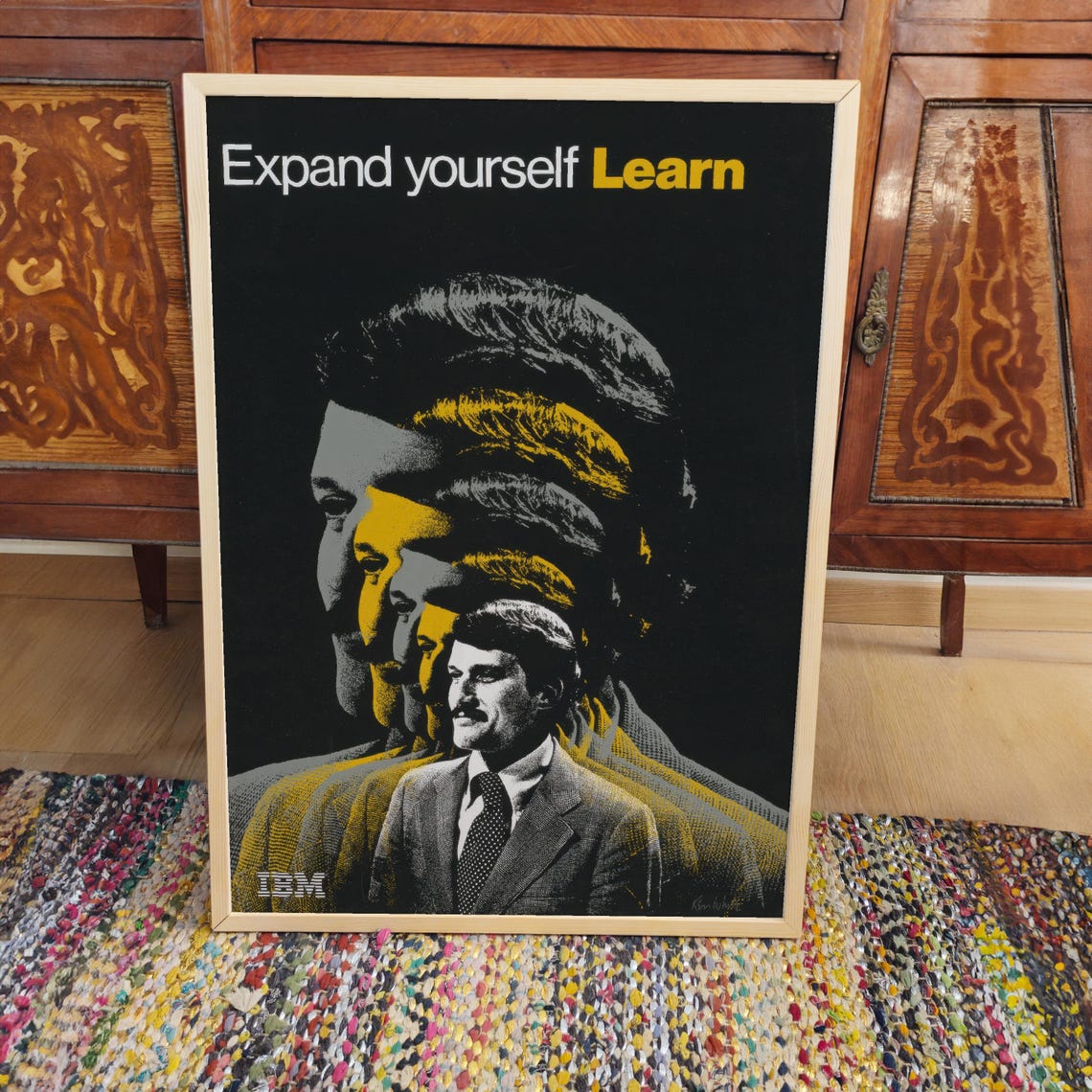 IBM Expand Yourself Learn Vintage Motivational Office Portrait Poster - Image 3