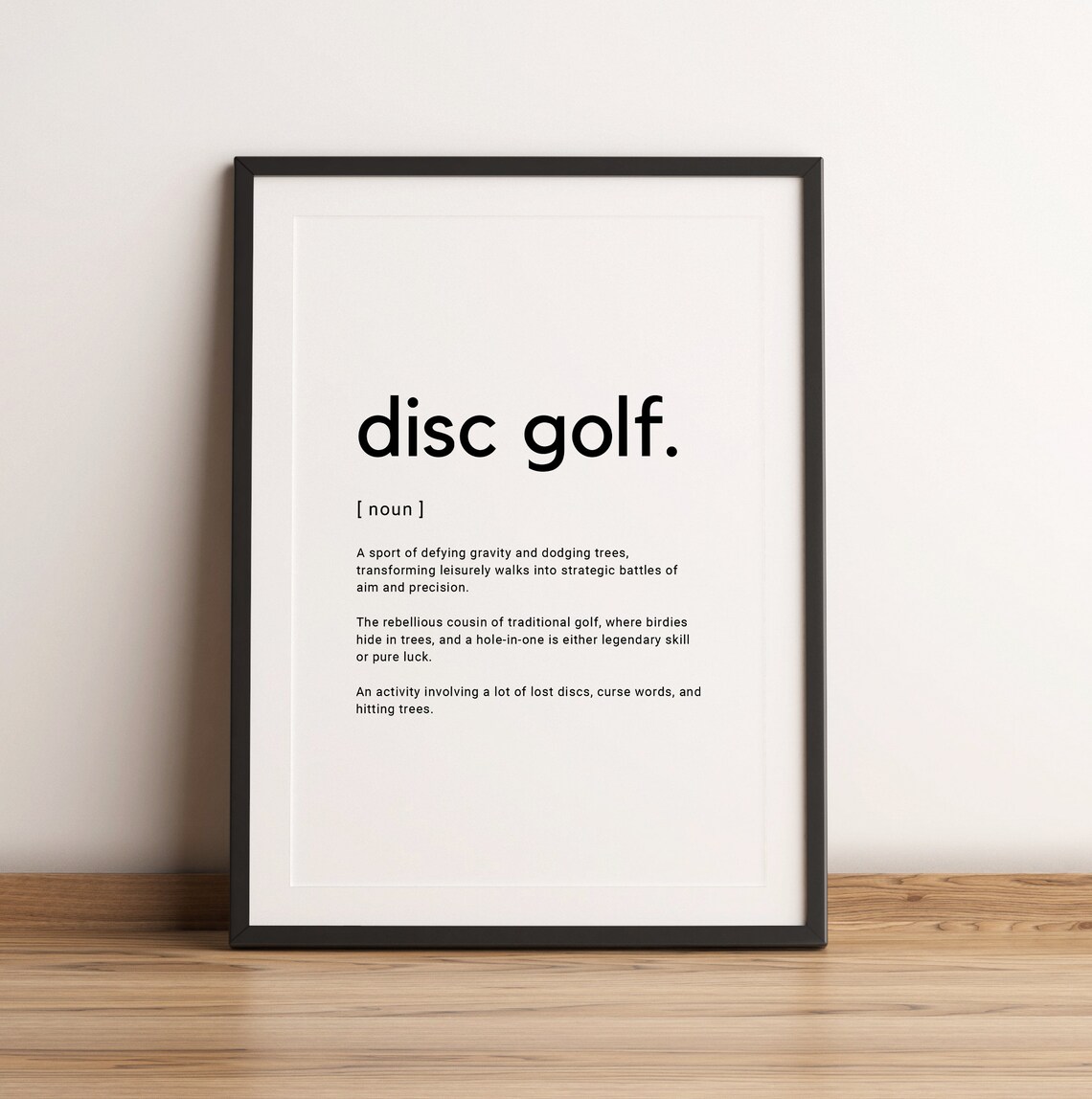 Disc Golf Definition Poster Print, Sports Gift