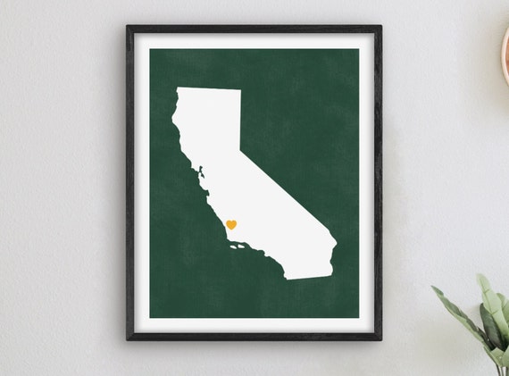 Graduation Gift College Town Print San Luis Obispo High School Grad Decor