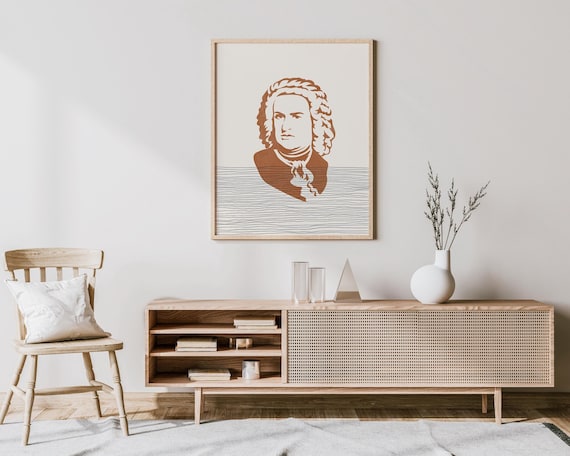 Johann Sebastian Bach Terracotta Portrait Classical Music Poster