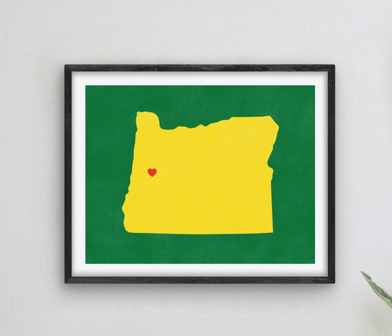 Eugene Oregon Art College Themed Decor Alumni Map