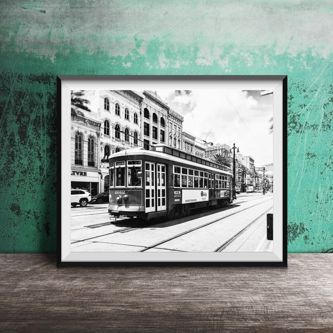 New Orleans Canal Street Red Yellow Streetcar 2012 Photo Poster - Image 2