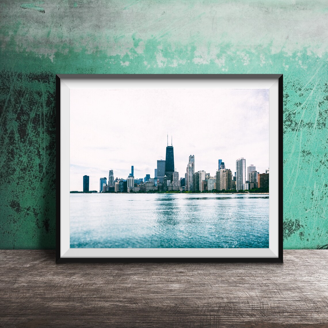 Chicago Skyline, Lake Michigan North Avenue Beach Art Print