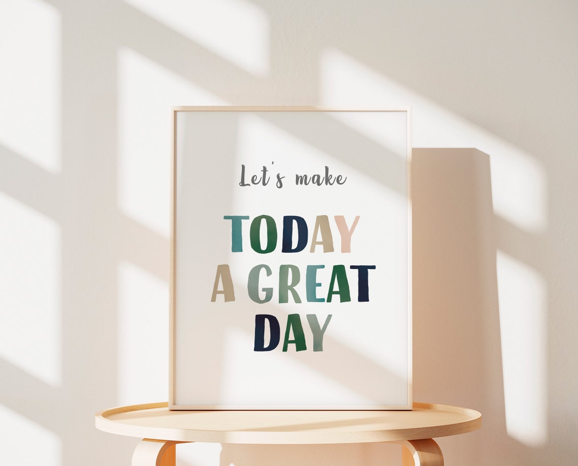 Lets Make Today A Great Day Rainbow Quote Classroom Decor Poster - Image 3